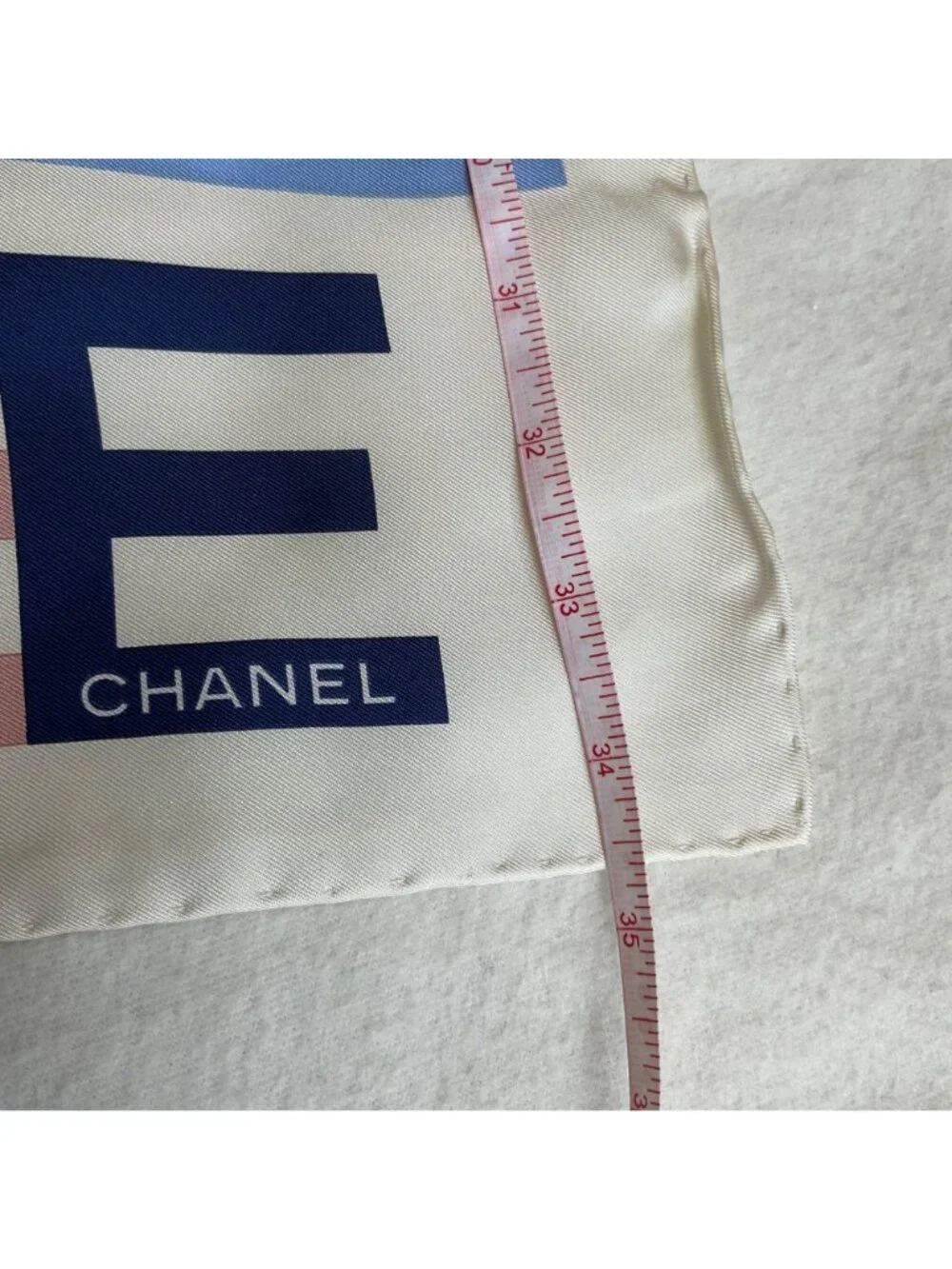 NWT NO BOX CHANNEL pink blue white ship boat cruise silk square scarf